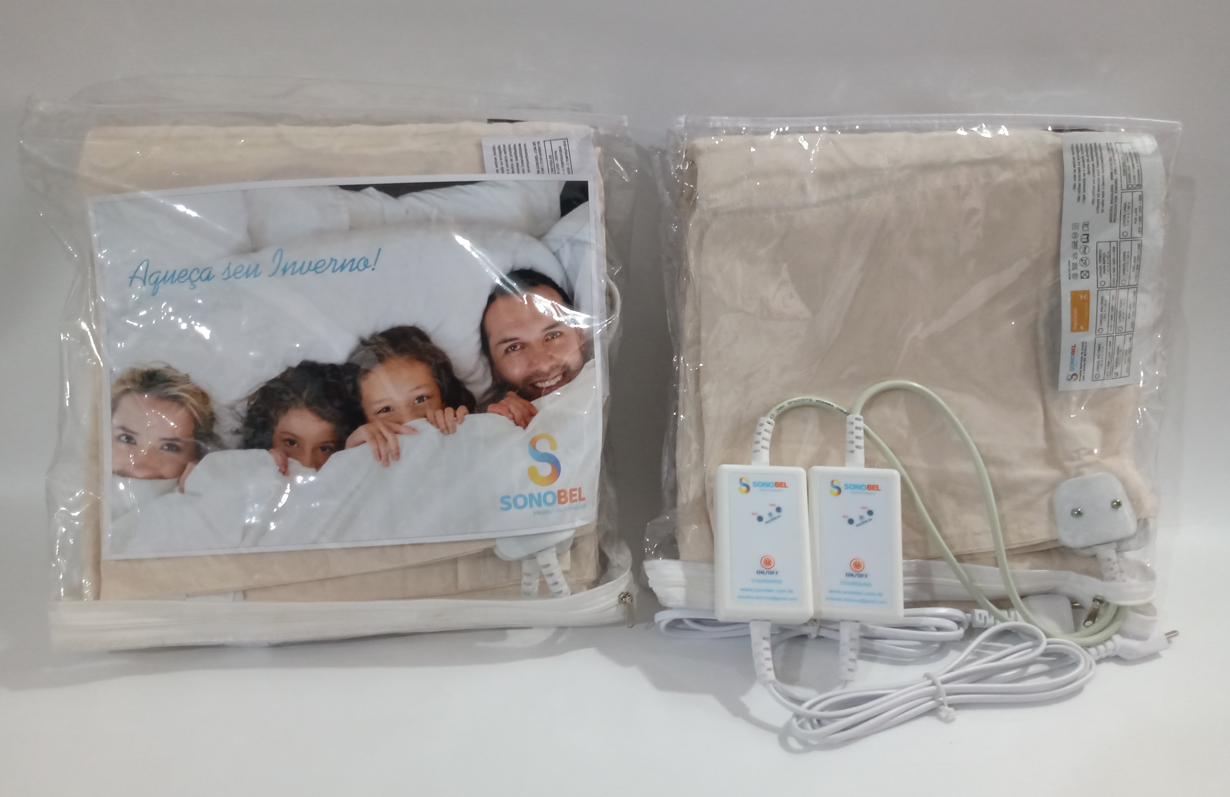 Lençol Casal Padrão Stander com Controle 2 Temperaturas   Cód. L 441