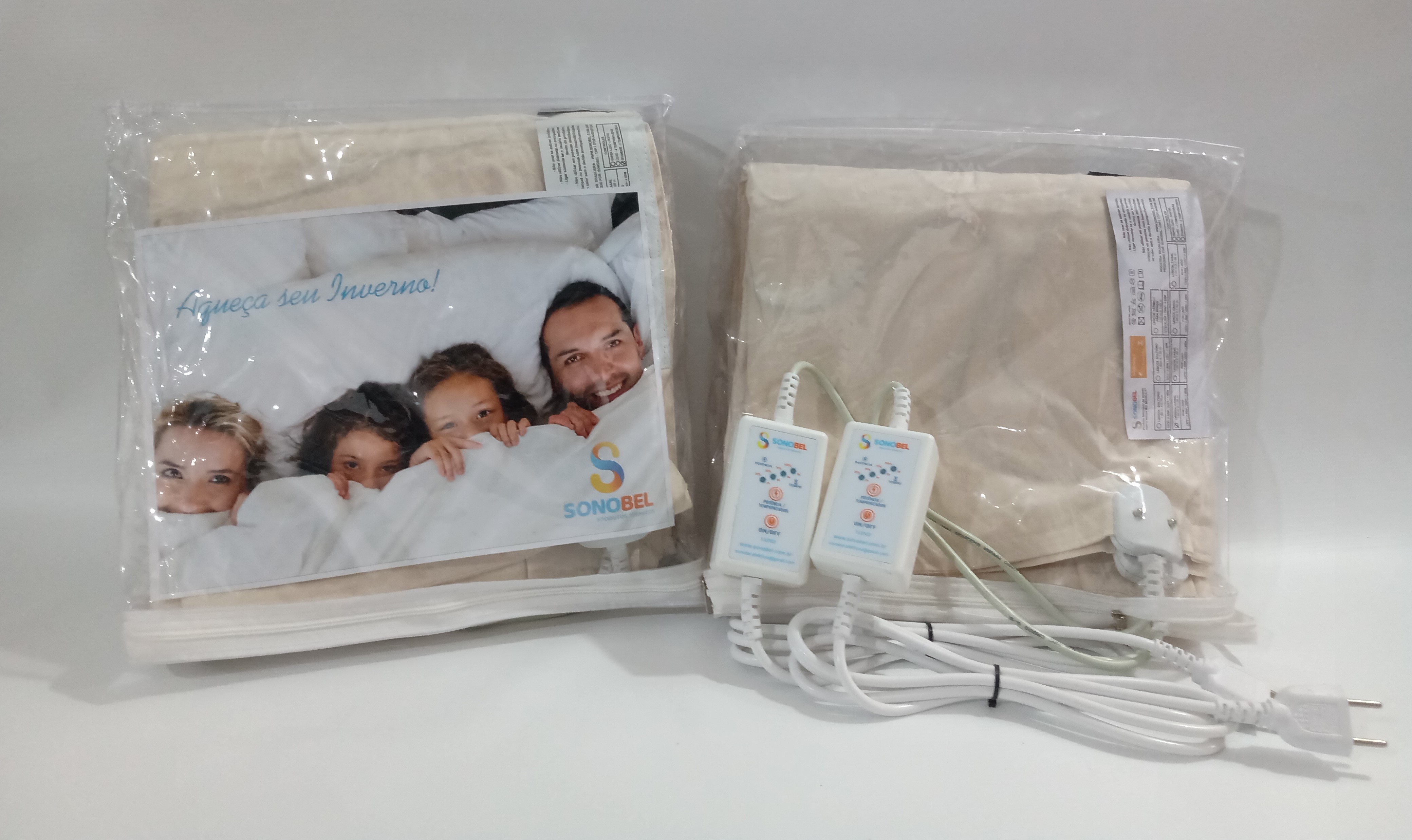 Lençol Casal King Luxo com Controle 4 Temperaturas e Temporizador  Cód. L 433