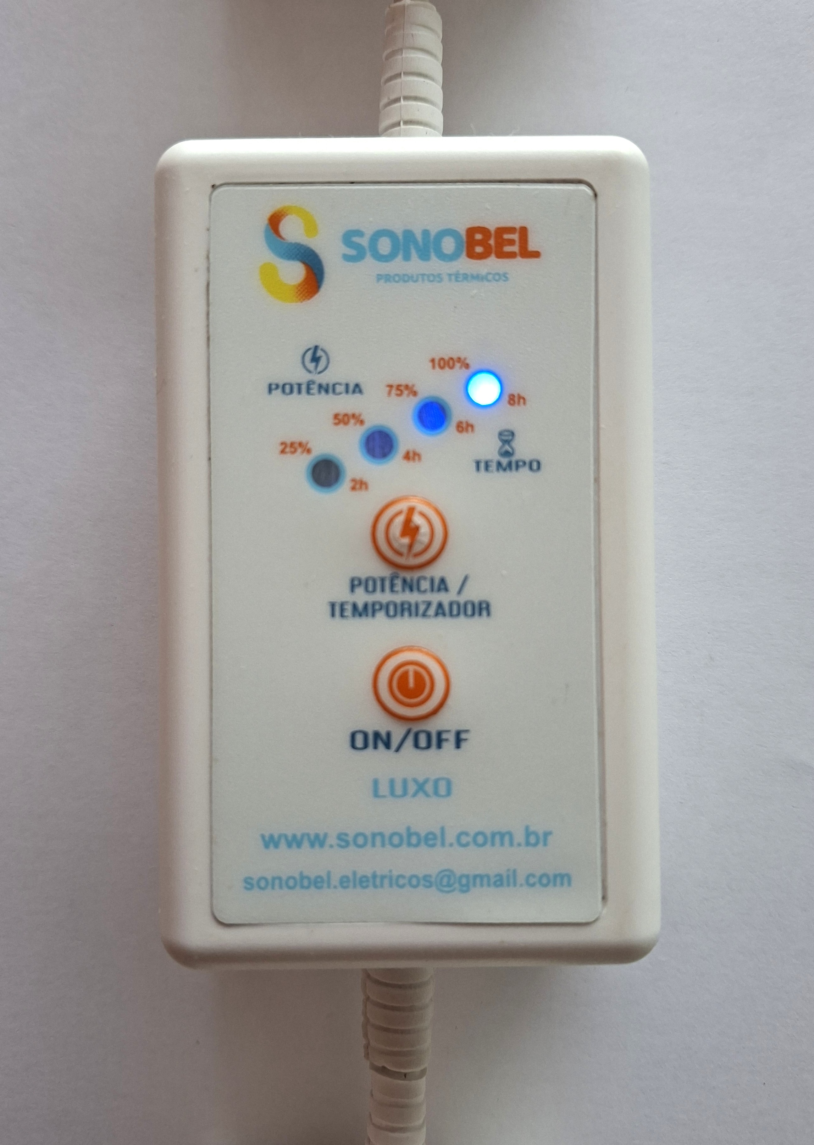 Lençol Térmico Premium  Casal Queen Luxo com Controle 4 Temperaturas e Temporizador  Cód. L 532