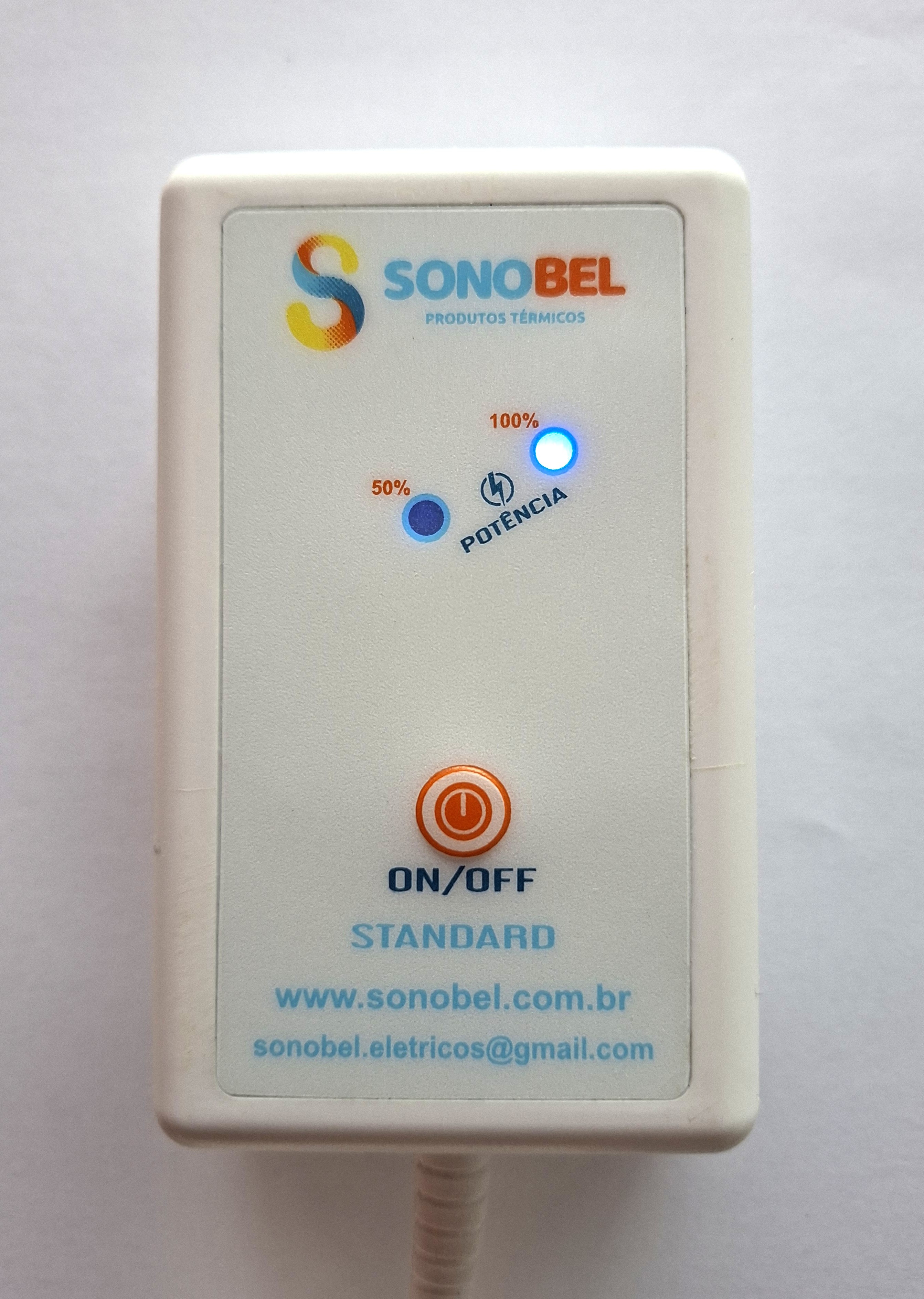 Lençol Térmico Premium  Solteiro Stander com Controle 2 Temperaturas   Cód. L 545